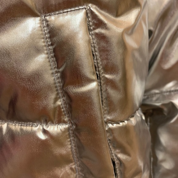 Forever21 Silver Puffer Jacket NWT Size S - Picture 3 of 7
